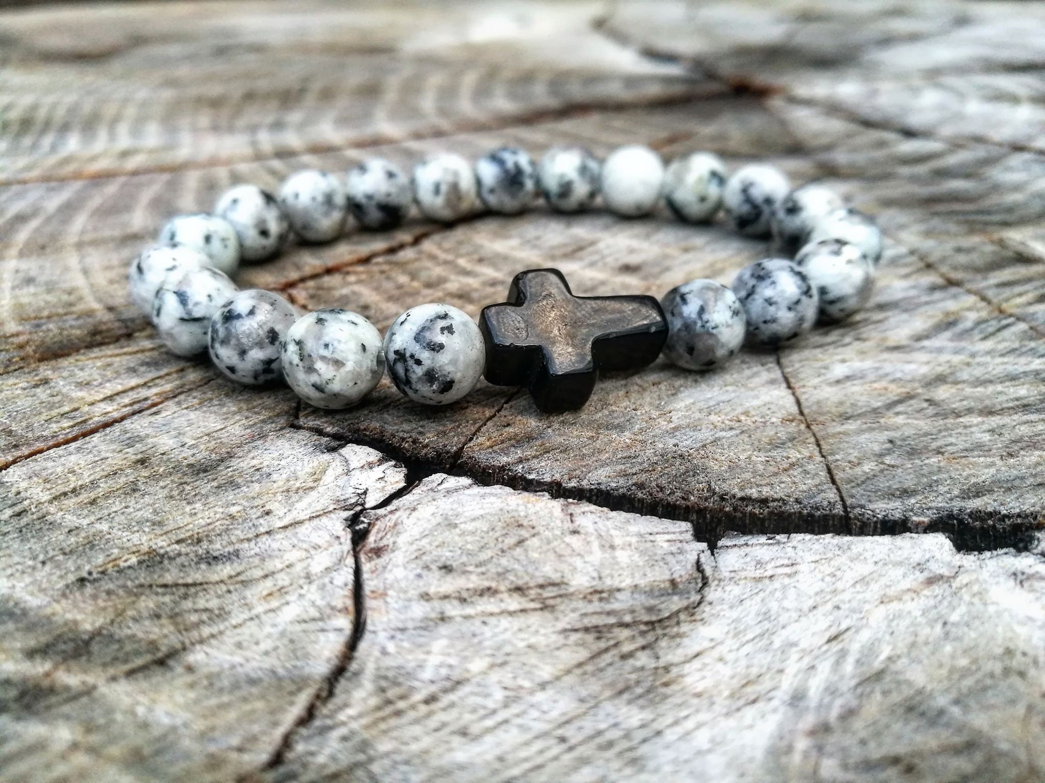 Cross bracelet, Crucifix bracelet, Religion bracelet, Men's bracelet