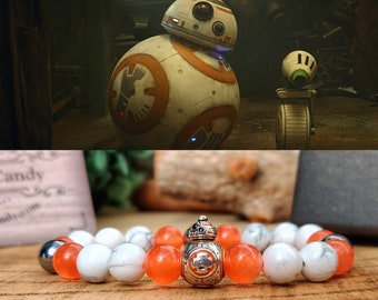 BB-8 Star Wars bracelet, Beebee-Ate Star Wars bracelet, Astromechdroid, Comic bracelet, Comic gift, Robot bracelet