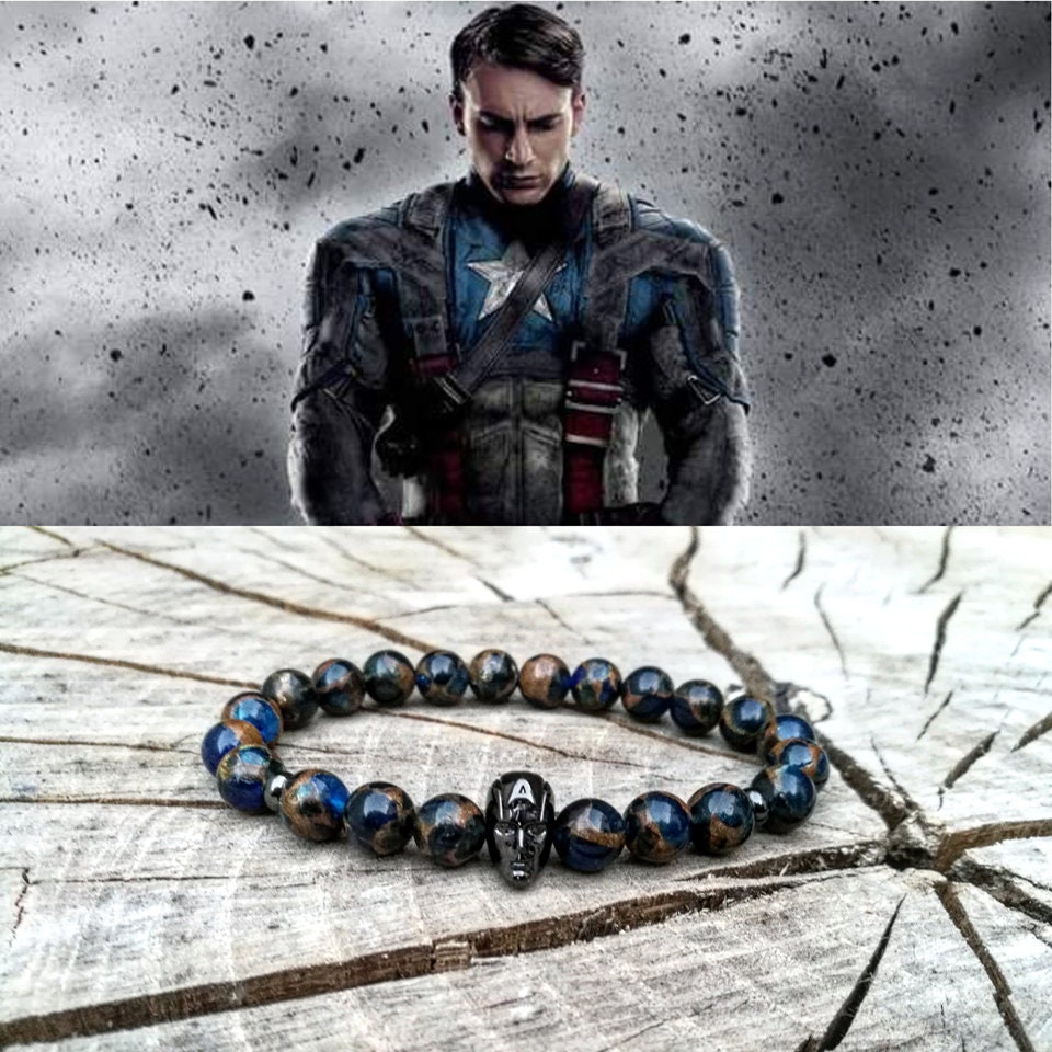 Captain America Bracelet, Superhero Bracelet, Marvel Bracelet
