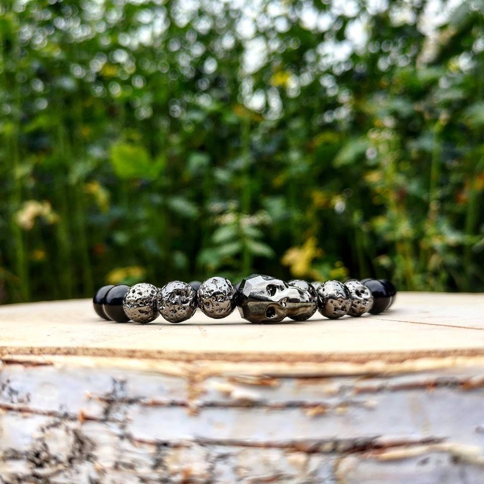 Swarovski mens deals skull bracelet
