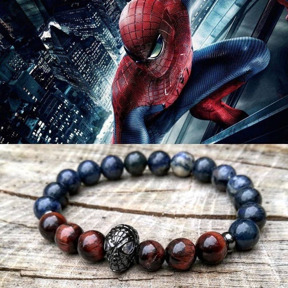 Bracciale Spiderman, braccialetto da uomo, braccialetto Marvel,  braccialetto Heroes, braccialetto di perline da uomo, regalo per la festa  del papà, braccialetto elastico, fumetti Marvel -  Italia