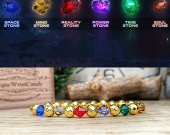 Infinity Stones bracelet, Marvel Infinity Stones, Marvel bracelet, Marvel comics, Space, Mind, Reality, Power, Time, Soul