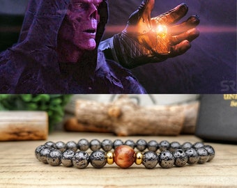 Soul Stone bracelet, Marvel soul infinity bracelet, Gift for him and her, Infinity soul stone bracelet, Marvel comics, Marvel Infinity stone