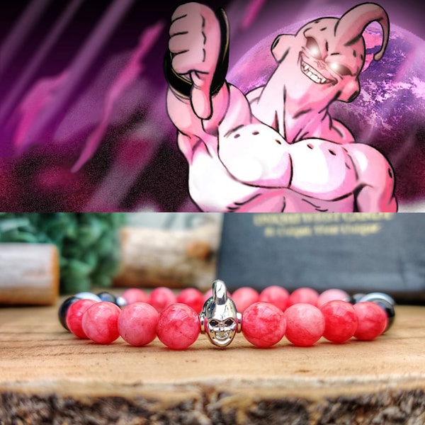 Bracciale Dragonball Super Majin Buu, braccialetto Buu, braccialetto Majin, braccialetto Majin Buu, Regalo per lui, Regalo per lei, Dragonball