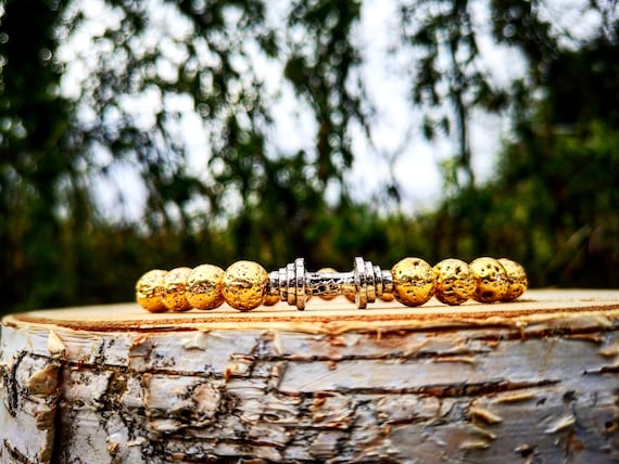 Braccialetti Con Manubri Per Ansia - Set In Pietra Naturale, Regolabile Per Fitness E Yoga - Foto 10