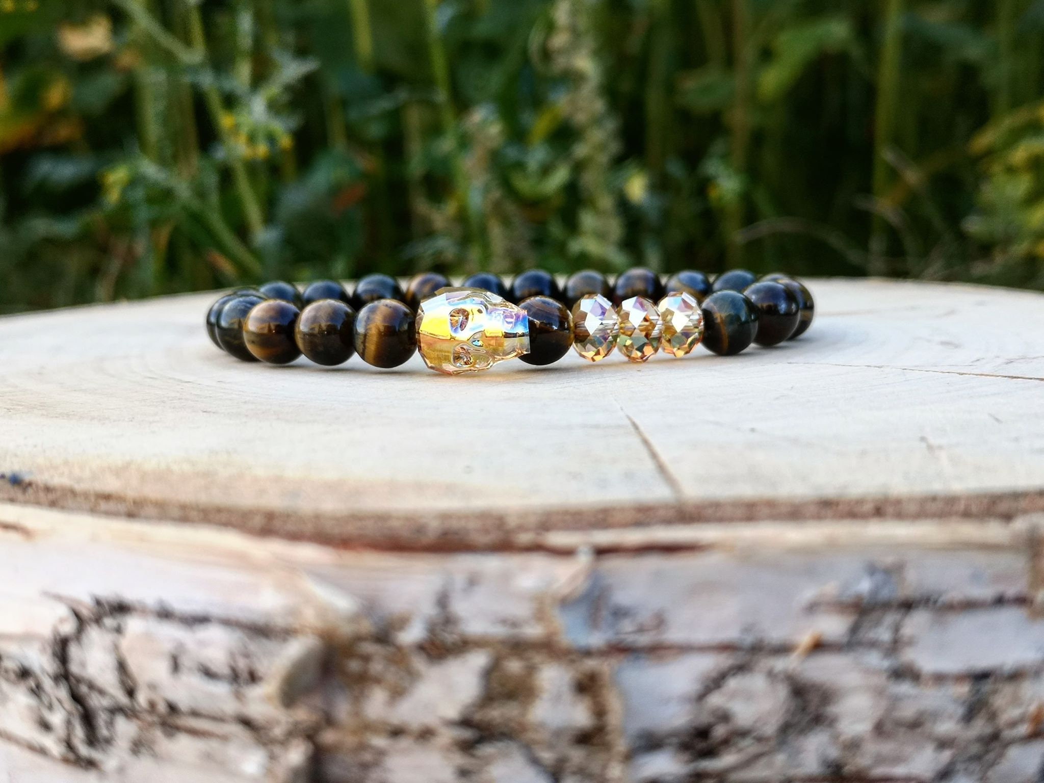 Swarovski mens skull bracelet sale