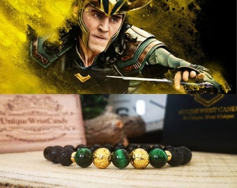 Loki marvel bracelet, Loki jewelry, Marvel gift for men, Marvel jewelry, Avengers bracelet, Avengers jewelry, Villain Loki