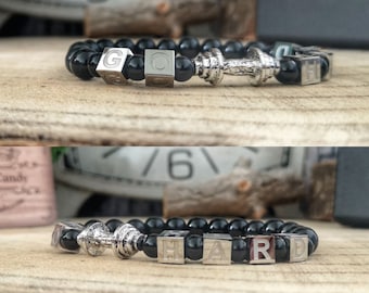 Fitness bracelet, Gym bracelet, Fitness jewelry, Dumbbell bracelet, Motivation fitness bracelet, Power bracelet, Men and women bracelet