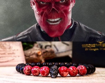 Red Skull Marvel bracelet, Captain America, Hydra bracelet, Marvel comics bracelet, Red Skull Vormir, Avengers endgame, Marvel jewelry