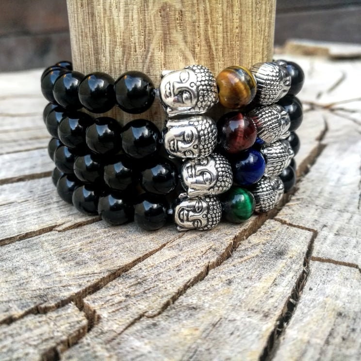 Men buddha bracelet, Yoga bracelet, Healer & Spiritual bracelets, Beaded  Bracelets, Mens bracelets, Women bracelets, Black bracelet