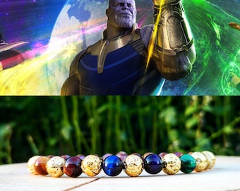 Thanos marvel bracelet, Infinity bracelet, Infinity stones, Comic bracelet, Thanos infinity gauntlet, Gift for men, Marvel gift, Birthday