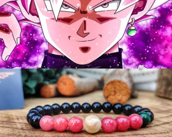 Goku Black SSJ Rose, Dragonball Super, Super Saiyan bracelet, Saiyan bracelet, Goku bracelet, Saiyan Rose bracelet, Gift for him and her