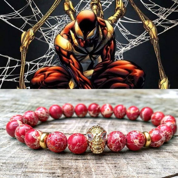 Bracciale Spiderman, braccialetto da uomo, braccialetto Marvel,  braccialetto Heroes, braccialetto di perline da uomo, regalo per la festa  del papà, braccialetto elastico, fumetti Marvel -  Italia