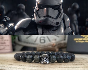 Star Wars bracelet, Stormtrooper bangle, Star Wars jewelry, Star Wars gift, Movie bracelet, Bracelet for men and women