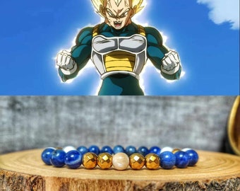 Dragonball Z Vegeta Super Saiyan bracelet, Saiyan bracelet, Vegeta bracelet, Super Saiyan bracelet, Gift for him, Gift for her, Dragonball Z