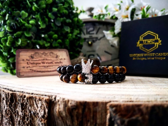 Couple crown bracelets deals