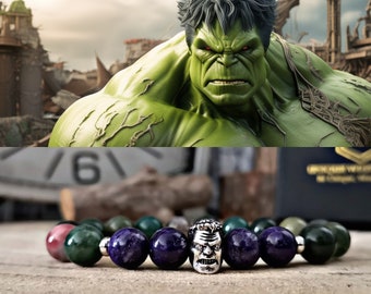 Hulk Bracelet, Superhero Jewelry, Avengers Wristband, Marvel Hulk Accessory, Green Hulk Bracelet, Comic Book Jewelry, Superhero Fan Gift