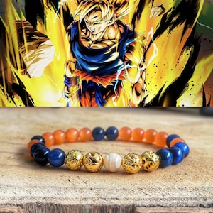 Dragonball Z Goku Super Saiyan bracelet, Saiyan bracelet, Goku bracelet, Super Saiyan bracelet, Gift for him, Gift for her, Dragonball