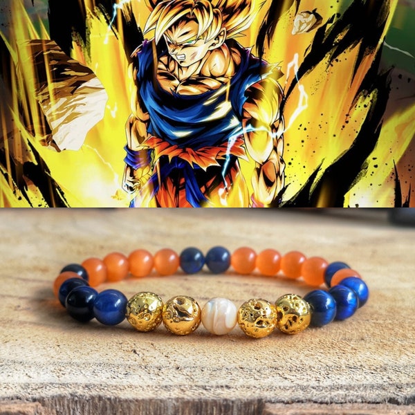 Dragonball Z Goku Super Saiyan bracelet, Saiyan bracelet, Goku bracelet, Super Saiyan bracelet, Gift for him, Gift for her, Dragonball