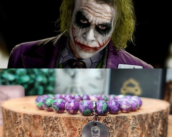 Joker Why So Serious Bracelet, Heath Ledger Joker Jewelry, Bat man Villain Wristband, Dark Knight Joker Bracelet, Joker Smile Charm Bracelet