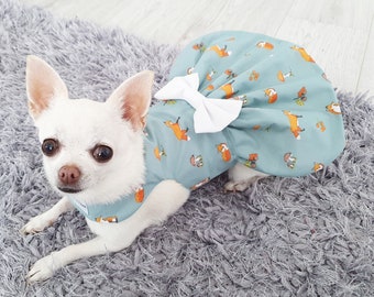 Small Dog Costume Ronald Mcdonald inspired Dress Harness Dog clothing