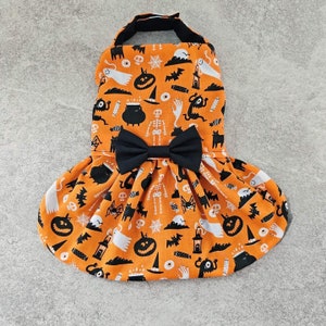 Handmade Halloween Pet Clothes, Dog Dress, Chihuahua Dress, Dog Clothing, Pet Fancy Dress, Pumpkin, Spooky, Witch - Pretty Little Paws