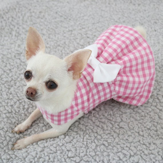chihuahua pink dress Handmade Dog Dress For Small Dogs Clothing - Pretty Purple - Puppy Chihuahua
