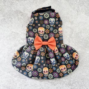 Pretty Little Paws - Handmade Halloween Day Of The Dead Witch Dog Cat Dress Clothing for small breed chihuahua dachshund pomeranian frenchie