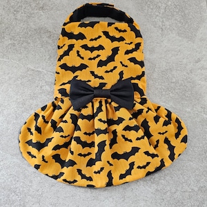 Handmade Halloween Pet Clothes, Dog Dress, Chihuahua Dress, Dog Clothing, Pet Fancy Dress, Pumpkin, Spooky, Witch, Bats - Pretty Little Paws
