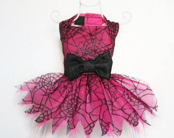 Pretty Little Paws - Handmade Halloween Witch Spider Cobweb Chihuahua Dog Fancy Dress  Party Clothing Clothes Fancy Gift Animal Lover XXXS