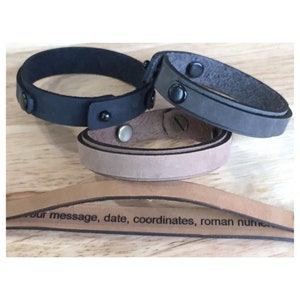 FREE SHIPPING-Personalized Bracelet,Leather Bracelet,Mens Leather Bracelet,Engraved Leather Bracelet,Double Strap Bracelet,Mans Bracelets