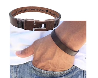 Personalized  Leather Bracelet,Engraved Leather Bracelet,Wedding Leather Bracelets,Men's Bracelet,Leather Bracelet,Custom Leather Wristbands