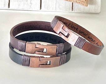 Personalized  Leather Bracelet,Engraved Leather Bracelet,Wedding Leather Bracelets,Men's Bracelet,Leather Bracelet,Custom Leather Wristbands