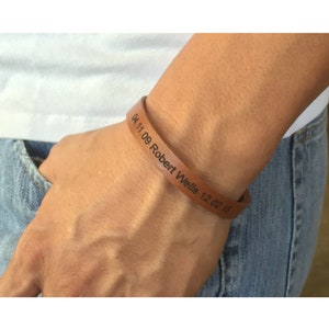 Stainless Steel Genuine Leather Personalized Men&#39;s Leather Bracelet For Men Christmas Gifts for Men Custom Gifts For Men Gift Ideas for Men