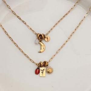 Crea la tua collana con ciondolo a grappolo personalizzata, collane di perle per donna, collana personalizzata con più ciondoli