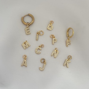 Pingente de letra / pingente para brincos de argola - pingentes individuais para brincos para pendurar / letra com brincos de argola - Boho - Mix&Match