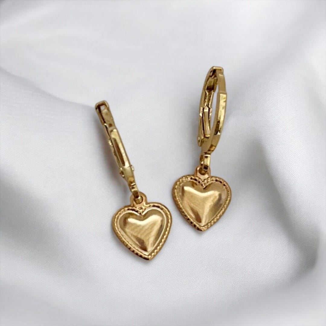 Heart Pendant Earrings in Gold Heart Charm Huggie Earrings Love Earrings Gift for Her Boho - Etsy Heart Pendant Earrings in Gold Heart Charm Huggie Earrings Love Earrings Gift for Her Boho - Etsy