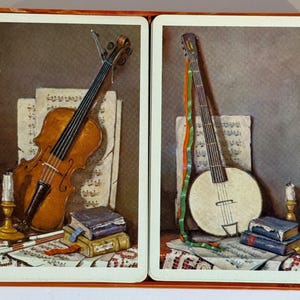 Cartas de baralho Tiffany AARCO Chicago Banjo/Violino 2 conjuntos