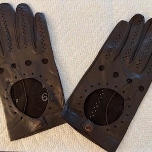 Men&#39;s Chocolate Leather Driving Gloves