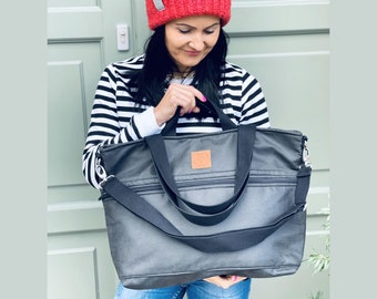 Big bag en cuir écologique « Mili Weekend Bag » - noir