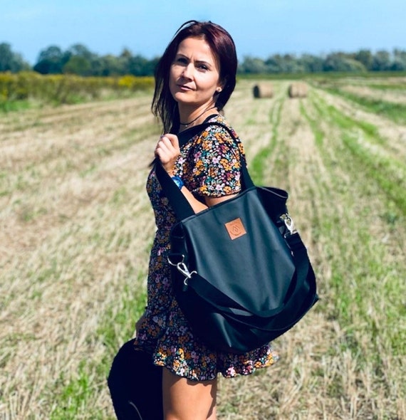 Ladies large black shoulder bags sale