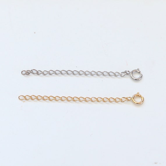 Solid Gold Necklace Chain Extender 2 Necklace Extender Etsy