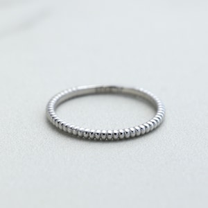 Twisted Ring, Sterling Silver Gold Vermeil Rope Stacking Ring, Wedding Band, Minimalist Jewelry