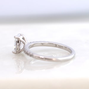 1.5 ct Oval Cut Solitaire Engagement Ring Sterling Silver Promise Ring Wedding Jewelry Valentine Gift for Her image 7