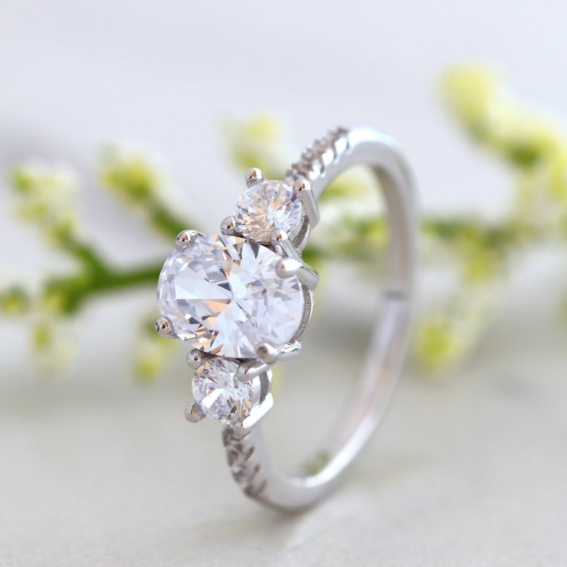 FB Jewels 925 Sterling Silver Cubic Zirconia CZ Anniversary Promise Wedding Band Engagement Ring 6mm FB Jewels 925 Sterling Silver Cubic Zirconia CZ Anniversary Promise Wedding Band Engagement Ring 6mm