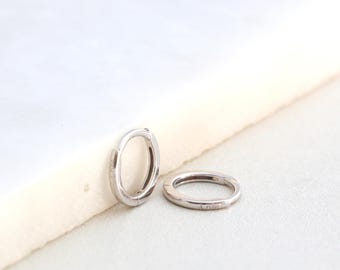 Solid Plain Platinum 950 Huggie Hoops, Minimalist Sleeper Earrings, Everyday Jewelry