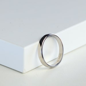 Bold Stacker Ring 3mm Wide Gold Stacker Plain Silver Band Rose Gold Stacking Band Solid Sterling Silver