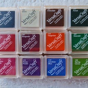 Versa Craft tamponi colore per tessuto per timbri , cuscinetto con inchiostro senza bordi , colore per tessuto e legno.