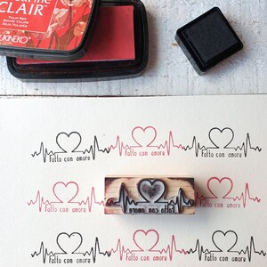 Stempel Made with Love: Stempel für Etiketten, Stempel für Geschenkverpackung, Made Whitth Love, Dankeschön-Stempel, Verpackung