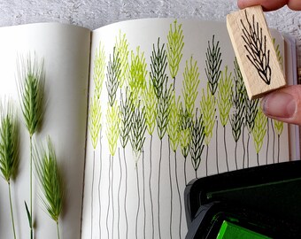 Wheat Sheaf stamp, a stamp with an ear of corn, to draw nature in your greeting cards